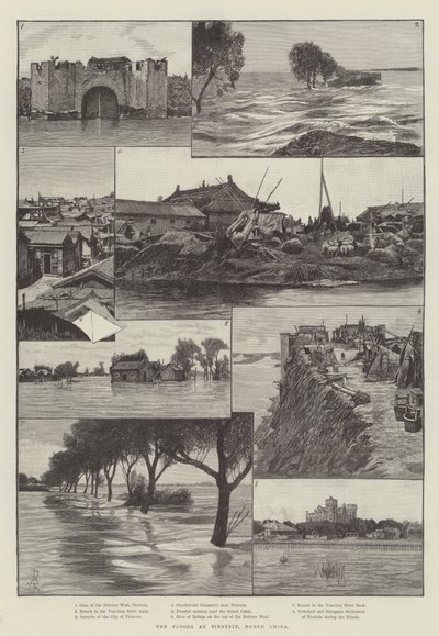The Floods at Tientsin, North China by Amedee Forestier